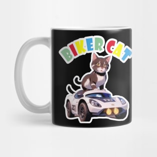 Biker Cat,Racer Cat Mug